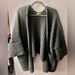 Zenana Outfitters Olive Knit Open-Front Cardigan